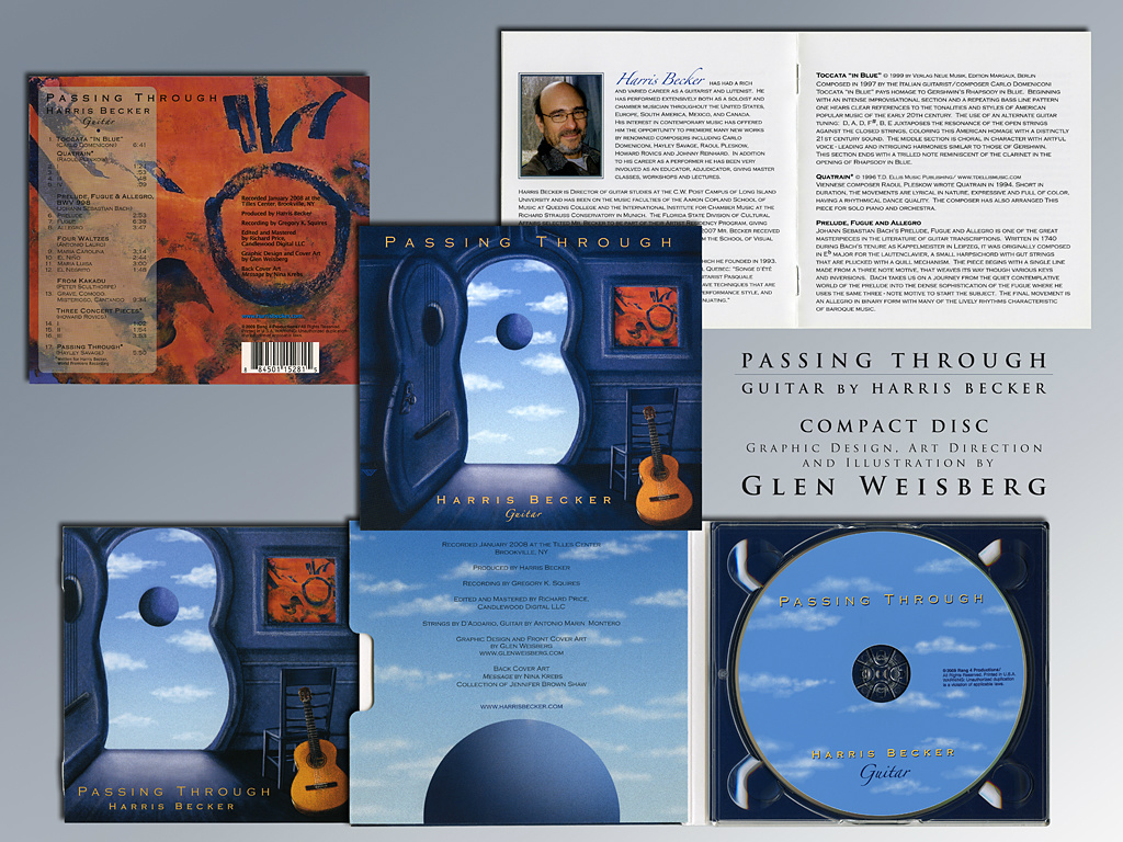 PASSING THROUGH CD, COVERS, INSIDE, ILLUSTRATIONS AND BOOKLET - RANG 4 PRODUCTIONS, NY